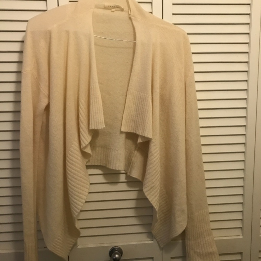 Inhabit 100% cashmere drapey cardigan